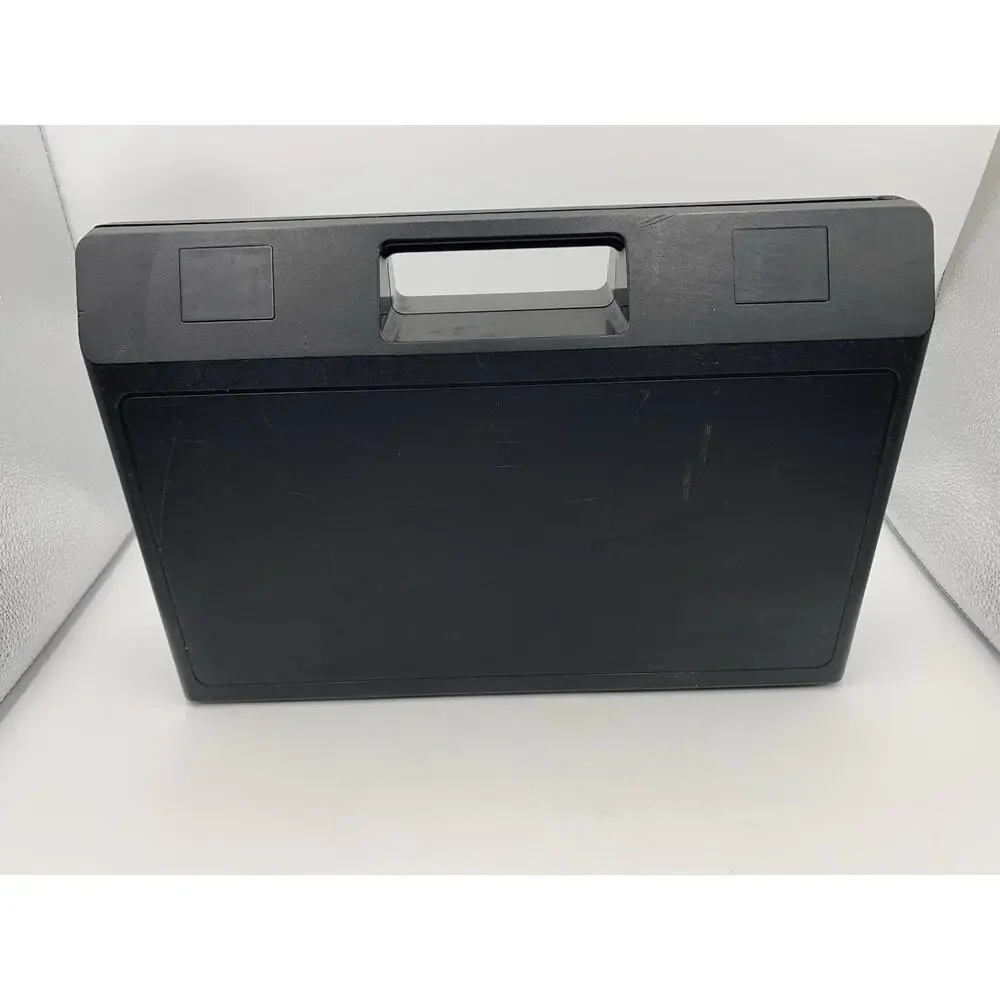 Vintage Cassette Carrying Case 1980's Plastic Hardshell Briefcase Holds 30 Tapes
